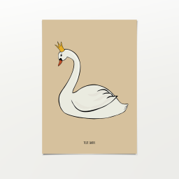 True Swan Kinderkamer Poster 30x40cm